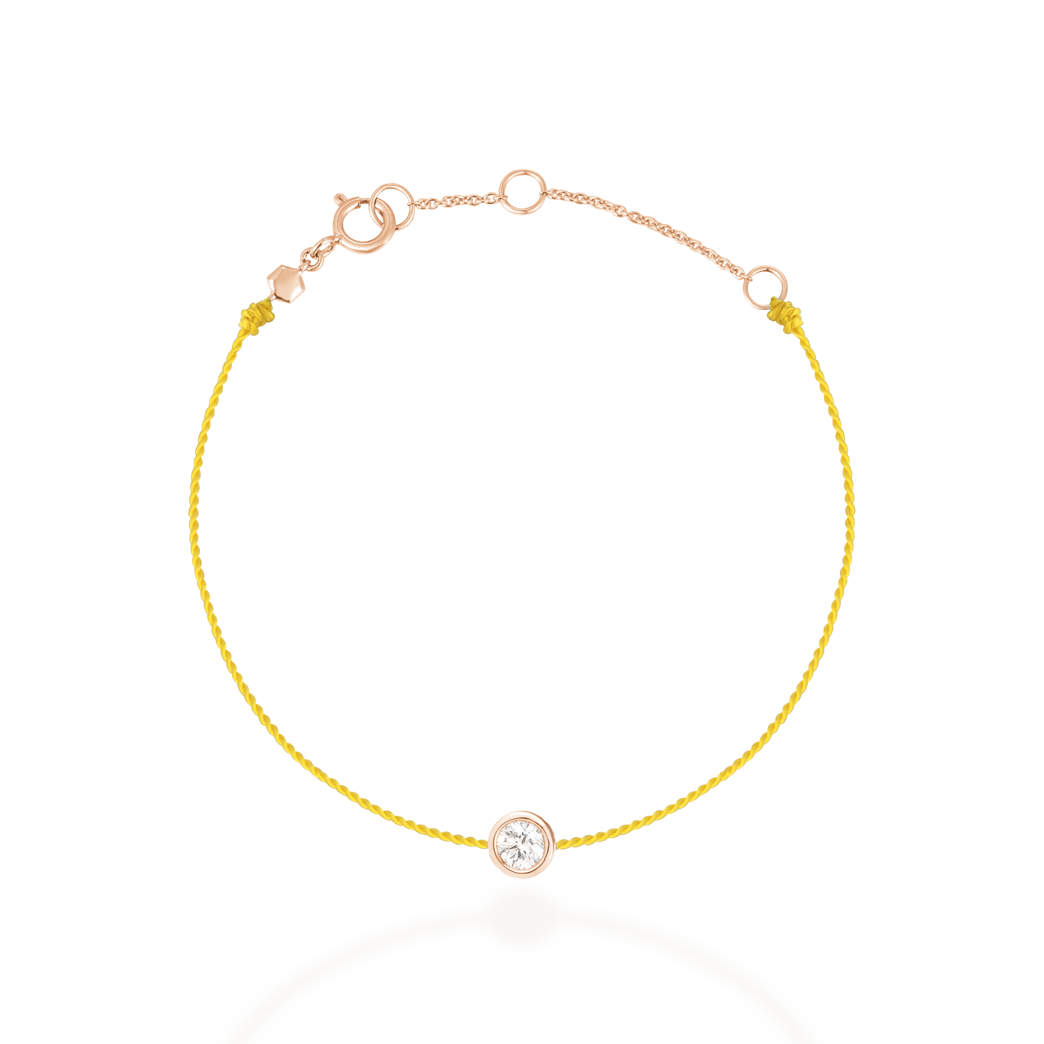 Yellow bezel diamond bracelet